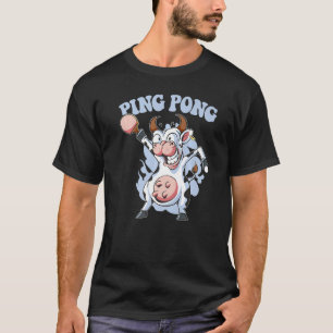 Camiseta Tatuagem de Cowboy Ping Pong Roupa de Vaca Tablete