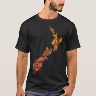 Camiseta Tatuagem de Cultura Nova Zelândia Polinésia Tribal