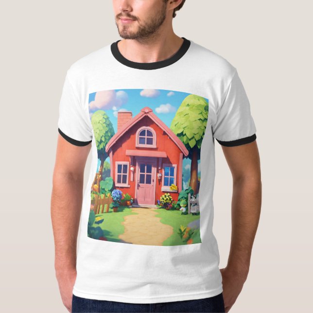 Camiseta Tatuagem de Design profunda de tinta e impressão e (Frente)