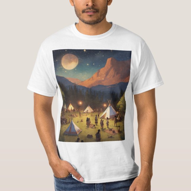 Camiseta Tatuagem de Design profunda de tinta e impressão e (Frente)