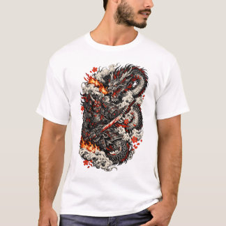 Camiseta Tatuagem de Dragão Japonês | Irezumi Samu