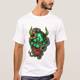 Camiseta Tatuagem de Dragão Verde