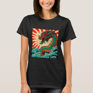 Camiseta Tatuagem de Dragões Japoneses Dragões Chineses