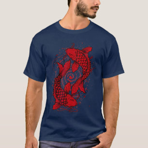 Camiseta Tatuagem de Peixe Koi Japonês