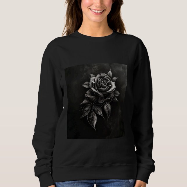 Camiseta Tatuagem de rosa de Vintage (Frente)