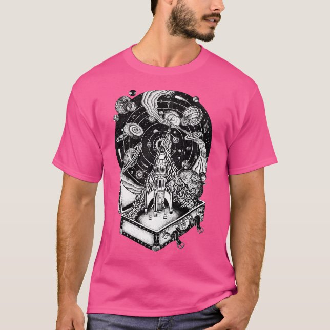 Camiseta Tatuagem de Viagem de Espaço (Frente)