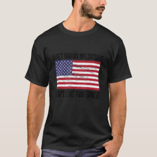 Camiseta Tatuagem Dizendo Bandeira Americana Patriótica Inc