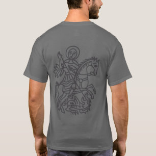 Camiseta Tatuagem do Cruz de Jerusalém do Dragão de São Jor