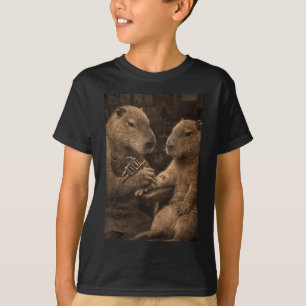 Camiseta Tatuagem engraçada de capivara tatuando capivara c