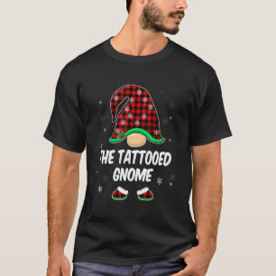 Camiseta Tatuagem Gnome Buffalo Xadrez Matching Family Chri
