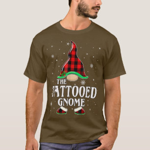 Camiseta Tatuagem Gnome Buffalo Xadrez Matching Family Chri