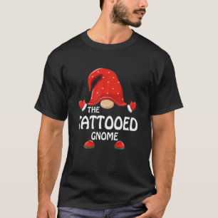 Camiseta Tatuagem Gnome Funny Christmas Matching Family Paj