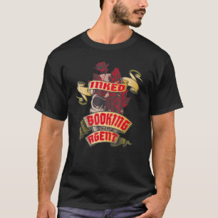 Camiseta Tatuagem Inked Skull & Rosa vermelha do Agente de