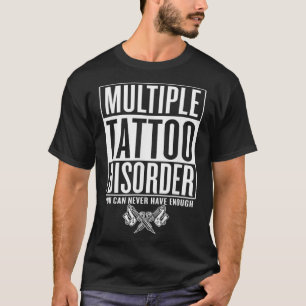 Camiseta Tatuagem Múltipla Tatuagem Perturbação Engraçada T