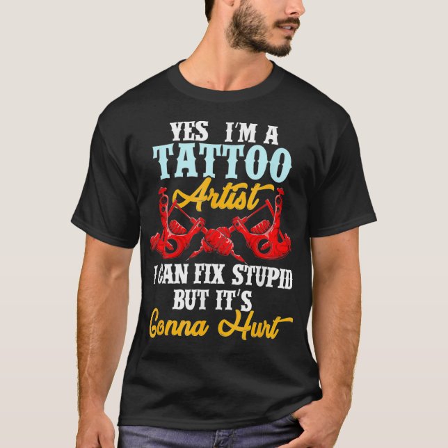 Camiseta Tatuagem para um Lover de Tinta e Tatuagem  (Frente)