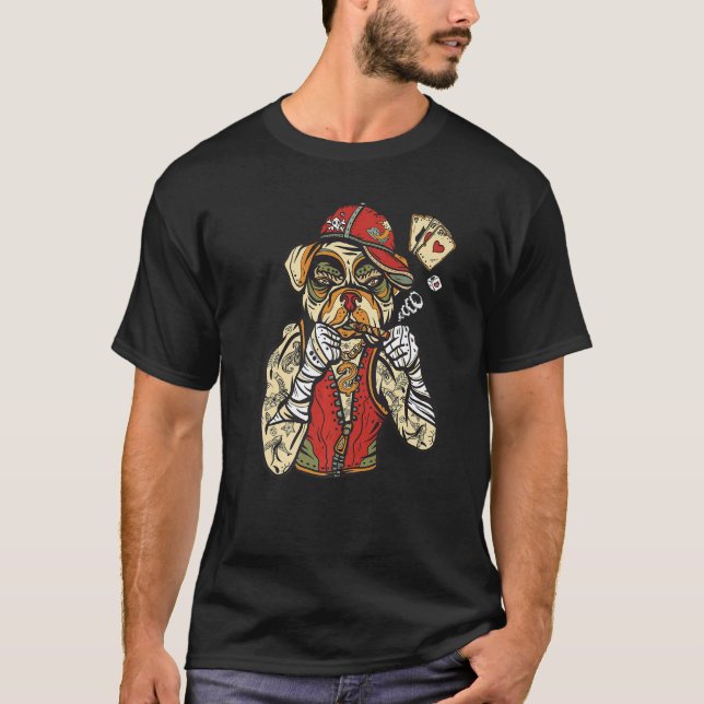 Camiseta Tatuagem Pitbull Cachorro Boxer  Pitbull Cachorro  (Frente)
