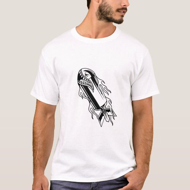 Camiseta Tatuagem por mísseis de tubarão-design (Frente)