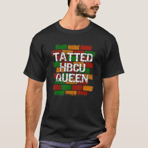 Camiseta Tatuagem Tatuada HBCU Queen Student ou Formando
