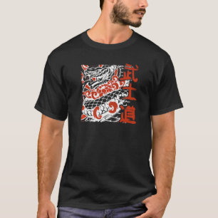 Camiseta Tatuagem Tradicional Americana de Cobra Japonês