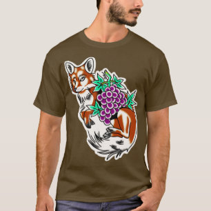 Camiseta Tatuagem tradicional da uva-raposa