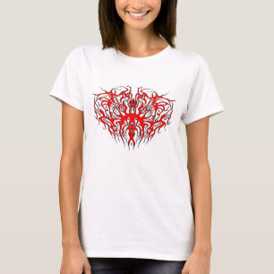 Camiseta Tatuagem Tribal do Coração Vermelho dia de os namo