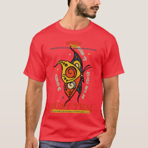 Camiseta Tatuagem Vintage Sak Yant Muay Thai Borboleta