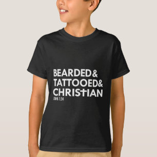 Camiseta Tatuagens De Barba Engraçada Cristã