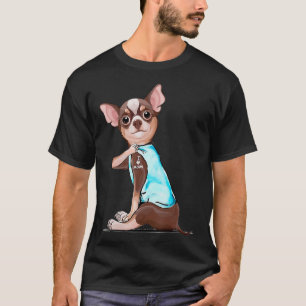 Camiseta Tatuagens de Chihuahua Eu Amo MÃE Sentada Presente