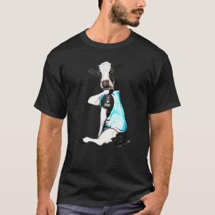 Camiseta Tatuagens de novilha de vacas eu amo pai sentado n