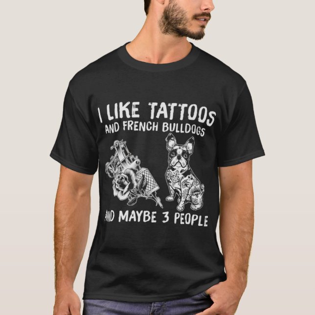 Camiseta Tatuagens E Bulls Franceses (Frente)