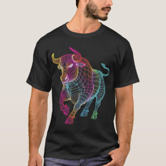 Camiseta Taureau puissant coloré