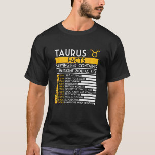 Camiseta Taurus Facts Zodiac Horoscope Engraçado Astrologia