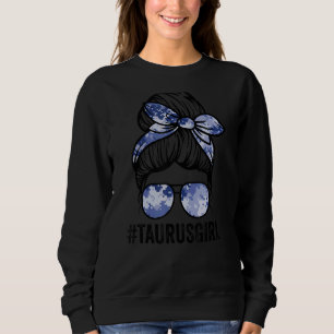 Camiseta Taurus Girl Messy Bun Zodiac Sinal Astrology Tauru