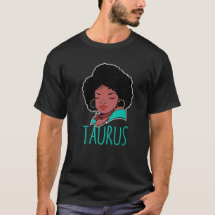 Camiseta Taurus Merchandise Season Zodiac Sinal Negra Mulhe