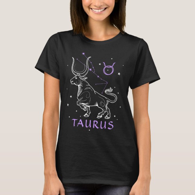 Camiseta Taurus o zodíaco da constelação da astrologia de (Frente)
