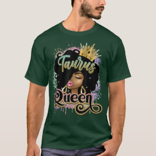 Camiseta Taurus Queen Black Woman Afro Natural Hair African