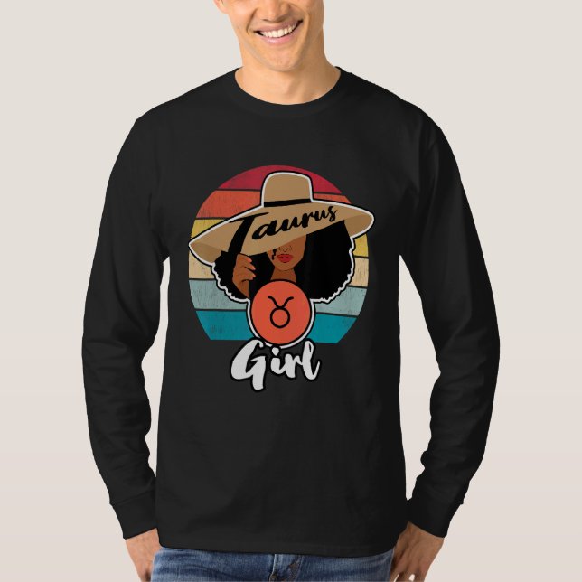 Camiseta Taurus Sign Girl Happy Birday Abril-Maio (Frente)