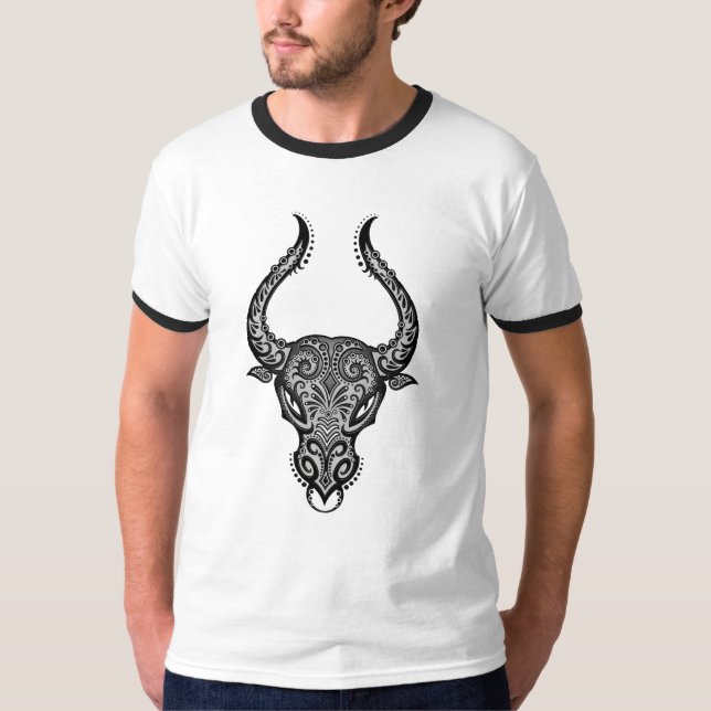 Camiseta Taurus tribal intrincado (Frente)