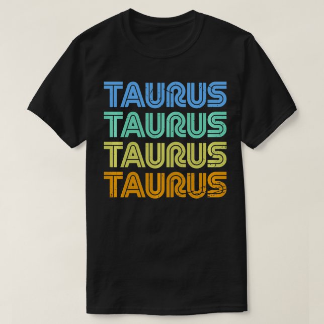 Camiseta Taurus Vintage & Retro Zodiac Sign  Taurus Constel (Frente do Design)