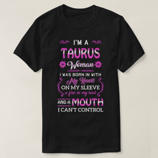 Camiseta Taurus Woman , April May Dons Birthday Women Girl (Frente do Design)
