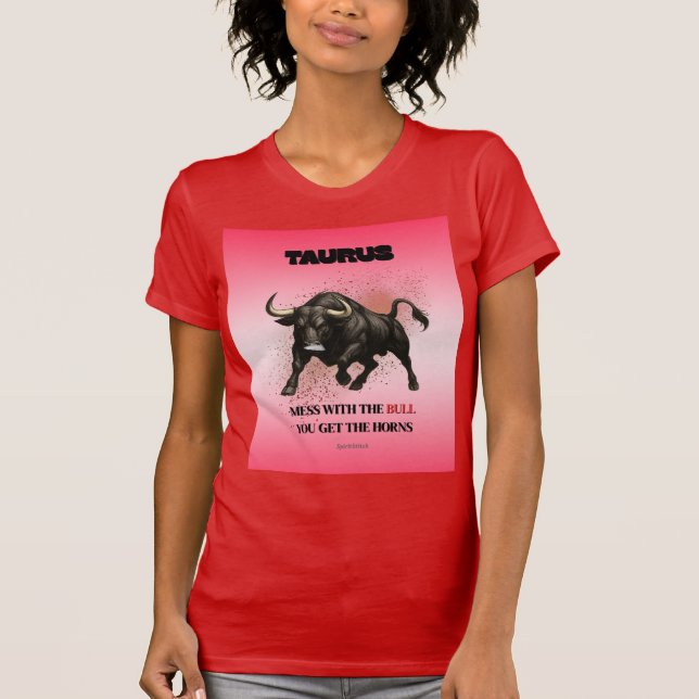 Camiseta Taurus Zodiac Astrology Camisa-T feminina (Frente)