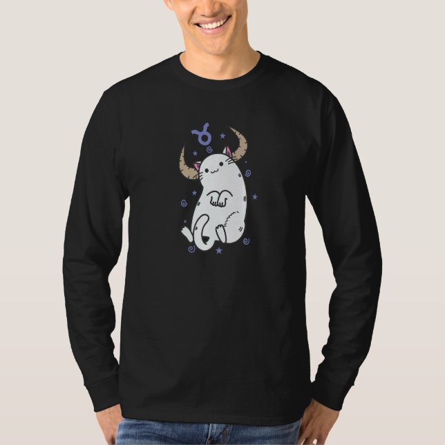 Camiseta Taurus Zodiac Sign as a Cat Horoscope (Frente)