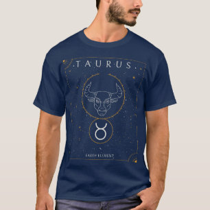 Camiseta Taurus Zodiac - Sinal de Horoscópio Astrology Taro