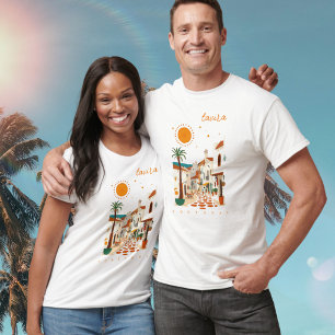 Camiseta Tavira Portugal roupa de cidade branca roupa