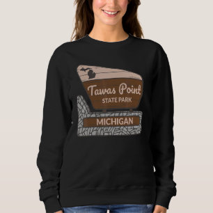 Camiseta Tawas Point State Park Michigan MI Sinal de boas-v