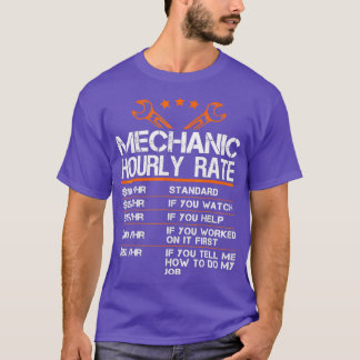 Camiseta Taxa de Mão-de-Obra Mecânica Engraçada Taxa Horári