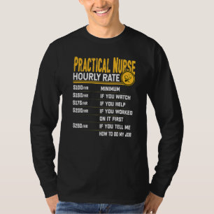 Camiseta Taxa horária de enfermeiro prático Enfermeiro prát