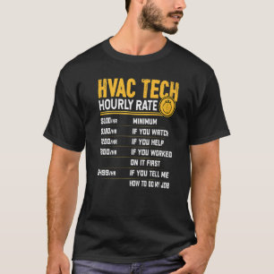 Camiseta Taxa horária de técnico de Hvac  Técnico de engenh