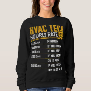 Camiseta Taxa horária de tecnologia HVAC - Técnico engraçad