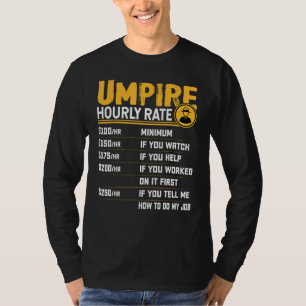 Camiseta Taxa Horária de Umpire - Sobrecarga Engraçado
